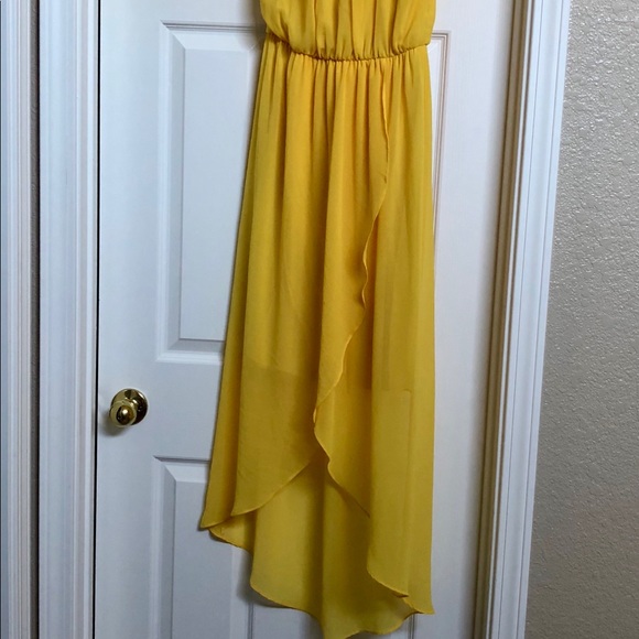 Thalia Sodi Embellished yellow high-low dress - Picture 5 of 6